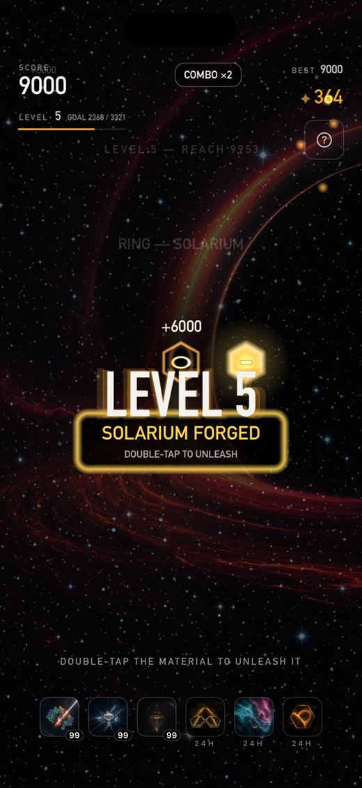 A bright Solarium match forming during Singularity gameplay