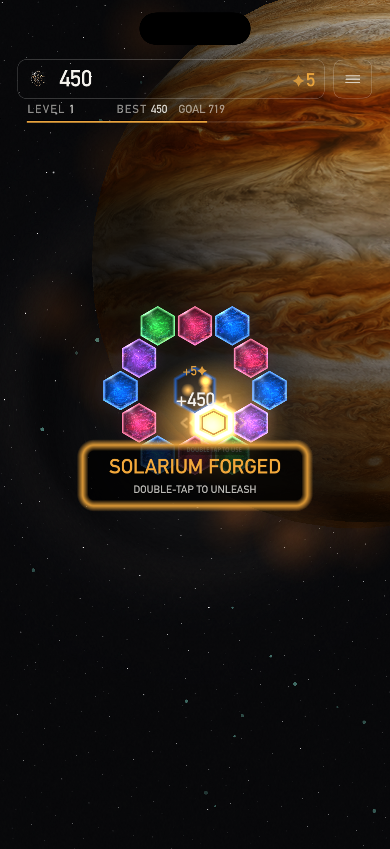 Solarium forged beside the gas-giant era object